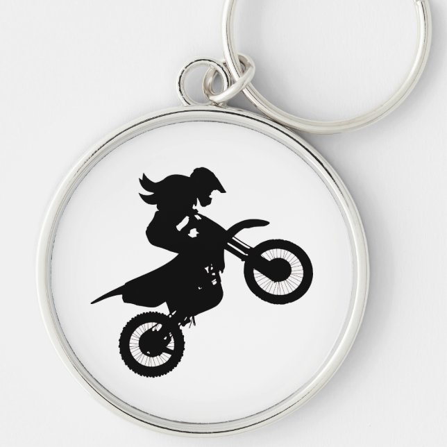 Girl Dirt Bike   Key Ring (Front)