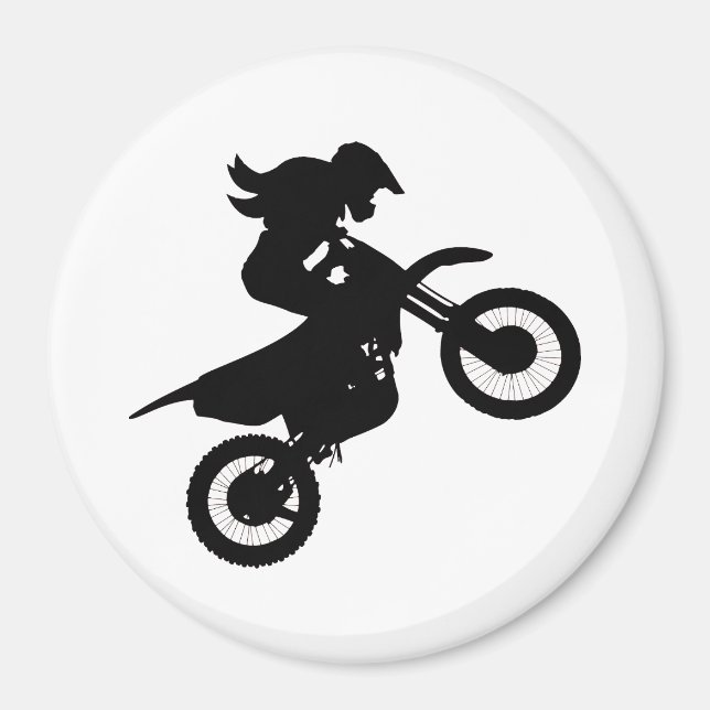 Girl Dirt Bike Magnet (Front)