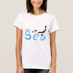 Girl, Dolphin, Sea funny elegant T-Shirt