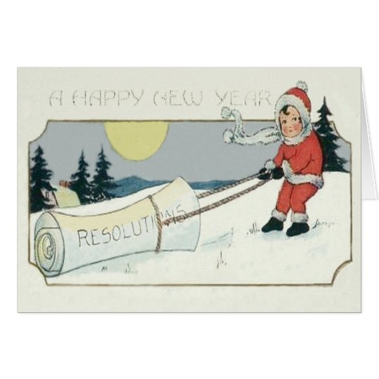 Girl Dragging Resolutions Paper Full Moon Card