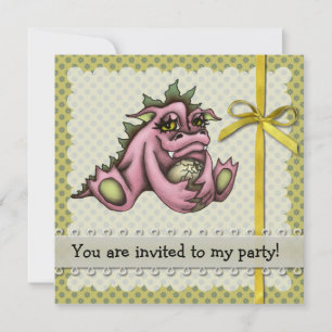 Girl dragon invitation