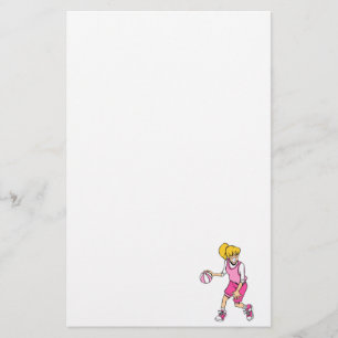 Girl dribbles stationery