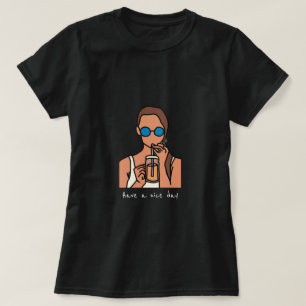 Girl drinking bubble tea modern teen T-Shirt