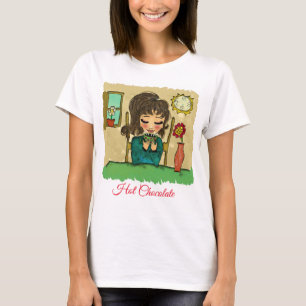 Girl Drinking Hot Chocolate T-Shirt
