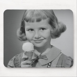 Girl Eating Ice Cream Mouse Mat