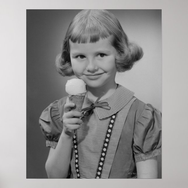 Girl Eating Ice Cream Poster (Front)