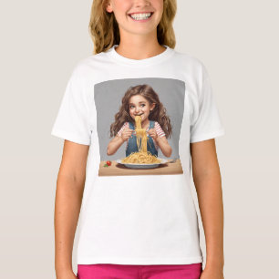 Girl eating spaghetti T-Shirt