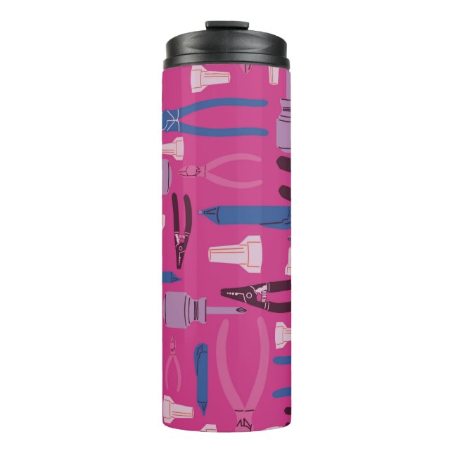 Girl Electrcian, Construction  Thermal Tumbler (Front)