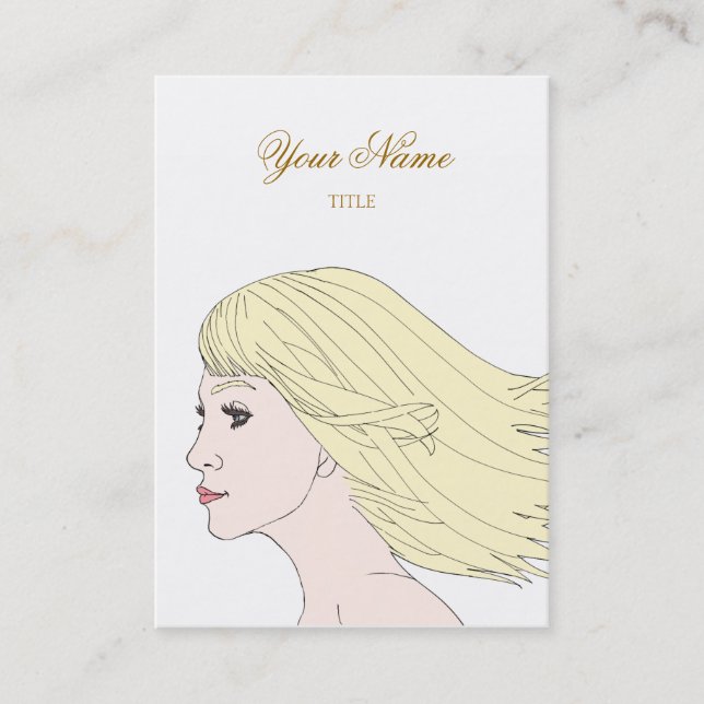 Girl Elegant Business Card (Front)