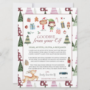 Girl Elf   Kids Christmas Elf Goodbye Letter