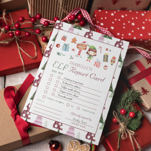 Girl Elf   Kids Christmas Elf Report Card
