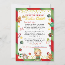 Girl Elf Letter Christmas/Holiday Invitation
