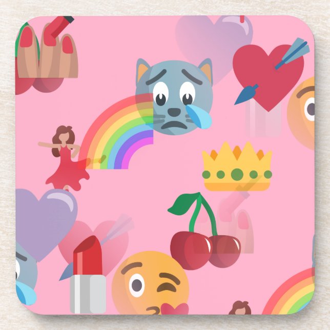 girl emoji coaster (Front)