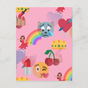 girl emoji postcard