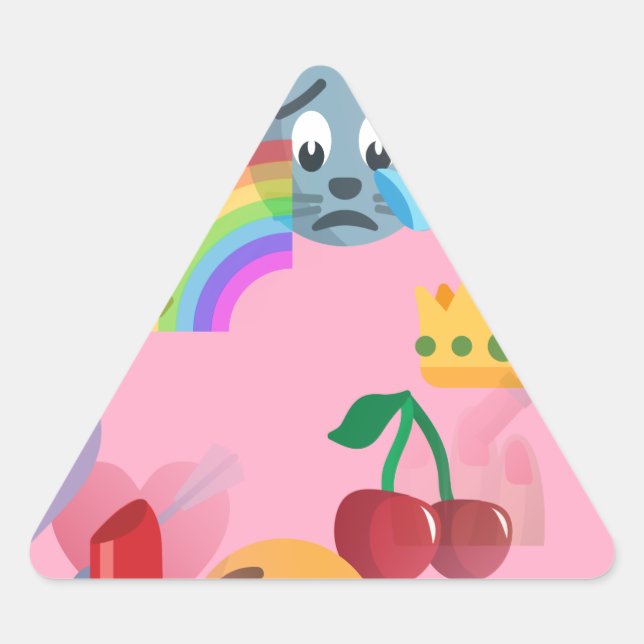 girl emoji triangle sticker (Front)