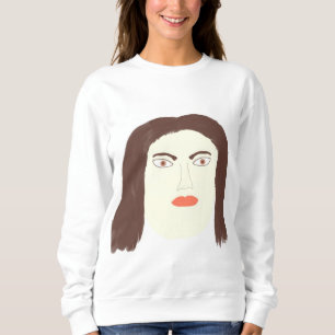 girl face abstract painting art sweatshirt