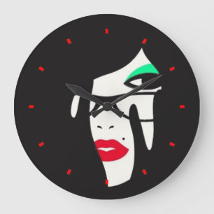 Girl Face Makeup Wall Clock