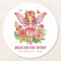 Girl Fairy First Birthday Cute Pink