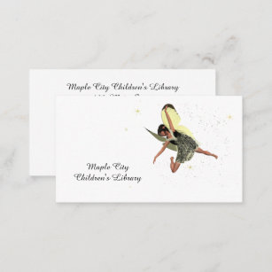 Girl Fairy With Yellow Wings Business Card