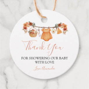 Girl Falling In Love Clothes Baby Shower Favour Tags