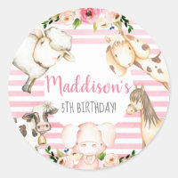 Girl Farm Birthday Invitation
