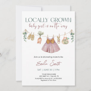  Girl Farmer's Market baby shower  Invitation