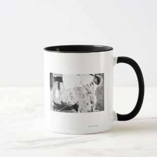 Girl Feeding Bear Cub in Seward Mug
