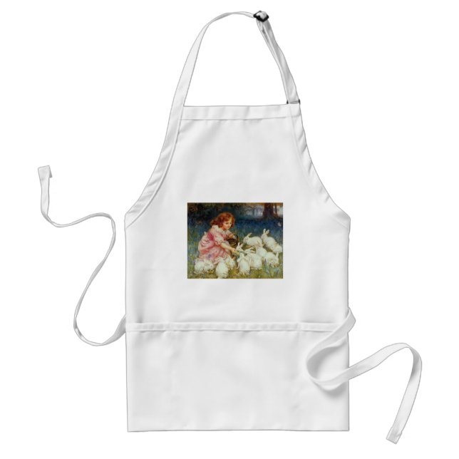 Girl feeding Rabbits Standard Apron (Front)