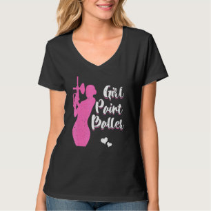 Girl Female Paintballer Player Paintball Shooting  T-Shirt