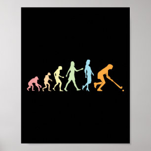 Girl Field Hockey Evolution Women Field Hockey Gir Poster
