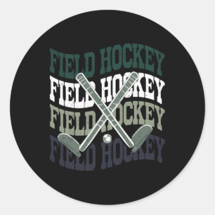 Girl Field Hockey Shirt Teen Youth Cute Sister Mom Classic Round Sticker