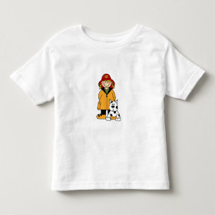 Girl Firefighter with Dalmation Toddler T-Shirt