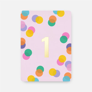 Girl First Birthday Confetti Pink Gold