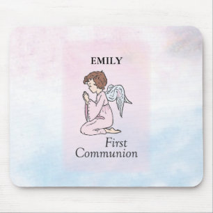 Girl, First Communion Angel Mouse Mat
