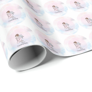 Girl, First Communion Angel Wrapping Paper