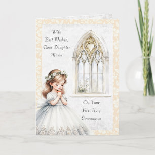 Girl First Communion Special Blessings Greeting Card