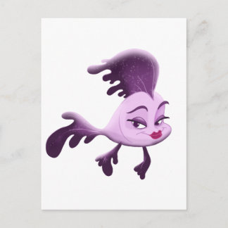 Girl Fish Postcard