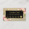Girl Floral Gold Glitter Sparkling Loyalty Card