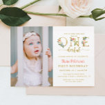 Girl Floral Isn't She Onederful 1st Birthday Photo Invitation<br><div class="desc">Girl Floral Isn't She Onederful 1st Birthday Invitations
Earthy rainbow theme is perfect for minimal and modern birthday party! Choose our pastel blush rainbow design for your kids 1st birthday party.</div>