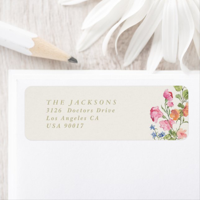girl floral Return Address family (Insitu)