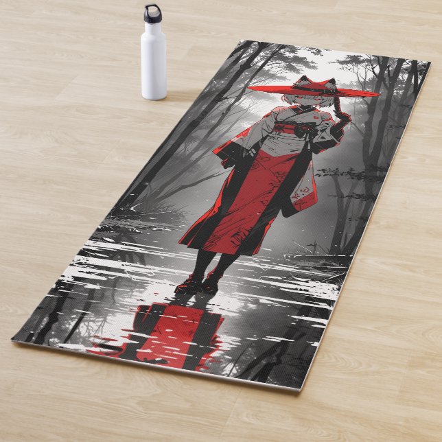 girl forest red path manga hellsing fan art yoga mat (In Situ)