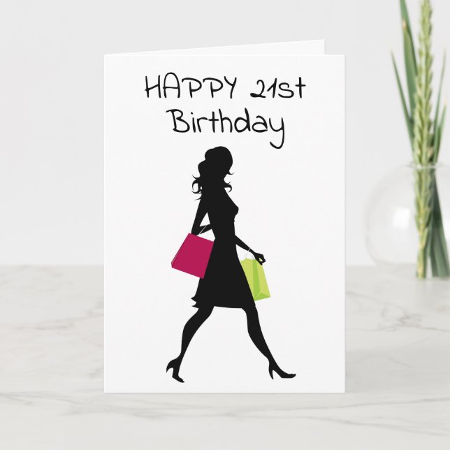GIRL FRIEND U SHOP LIKE YOUR 21=30TH BIRTHDAY CARD (Front)