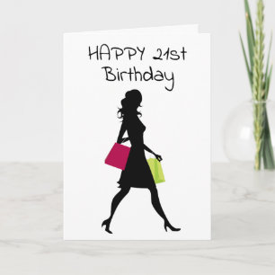 GIRL FRIEND U SHOP LIKE YOUR 21=30TH BIRTHDAY CARD