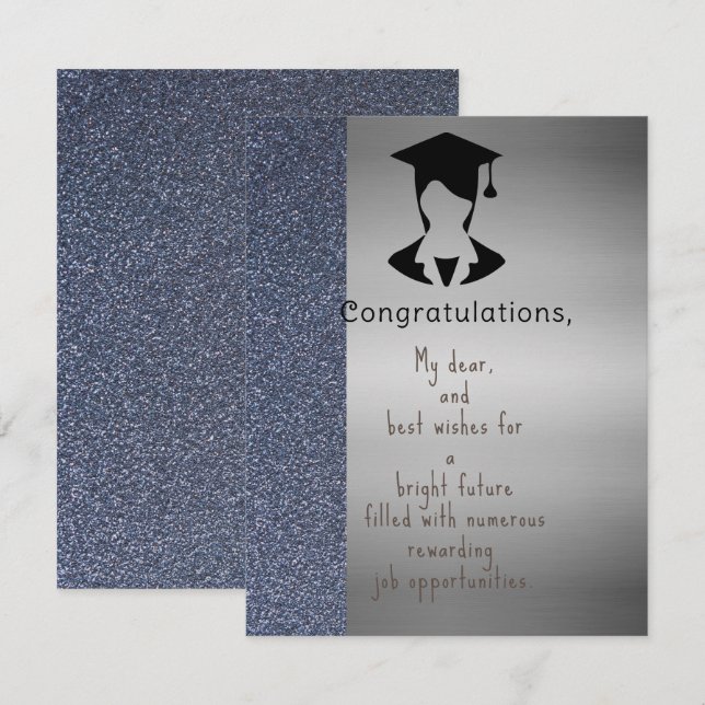 Girl friend's graduation  card (Front/Back)