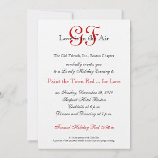 Girl Friends Night Out Invitations Red 2