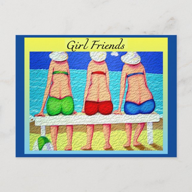 Girl Friends Postcard (Front)