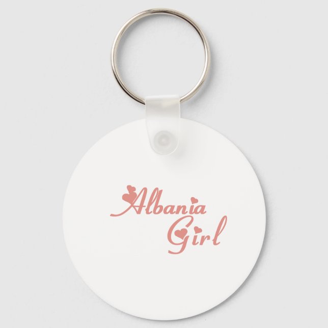 Girl from Albania Key Ring (Front)