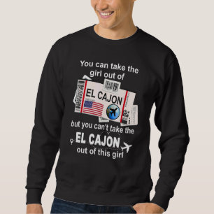 Girl from El Cajon Boarding Pass Flight Ticket El Sweatshirt