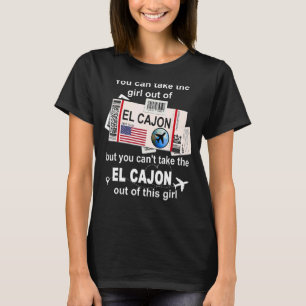 Girl from El Cajon Boarding Pass Flight Ticket El T-Shirt