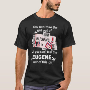 Girl from Eugene Boarding Pass Flight Ticket Eugen T-Shirt